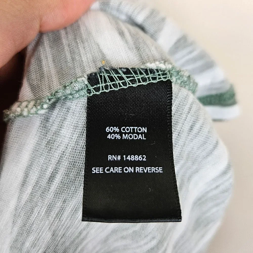 Torrid Smocked Babydoll Hi-Low Top – Green & White 1X - Picture 9 of 10